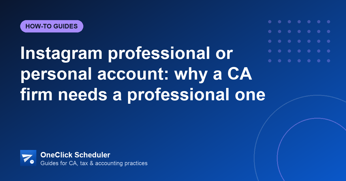 Instagram professional vs personal — banner