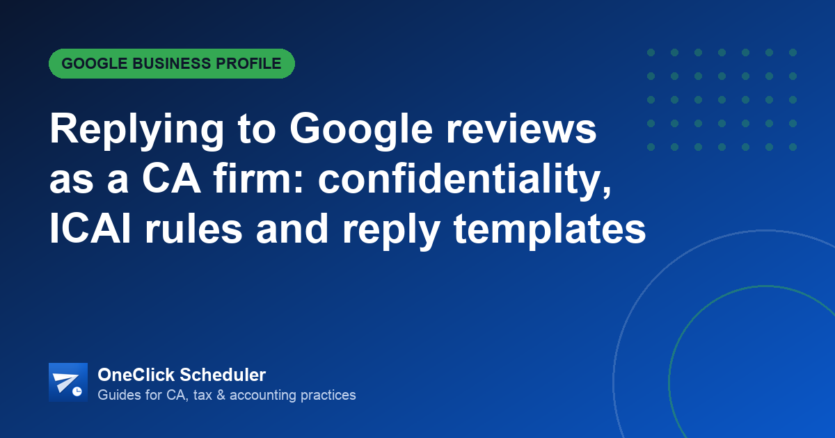 Replying to Google reviews — OneClick Scheduler guide