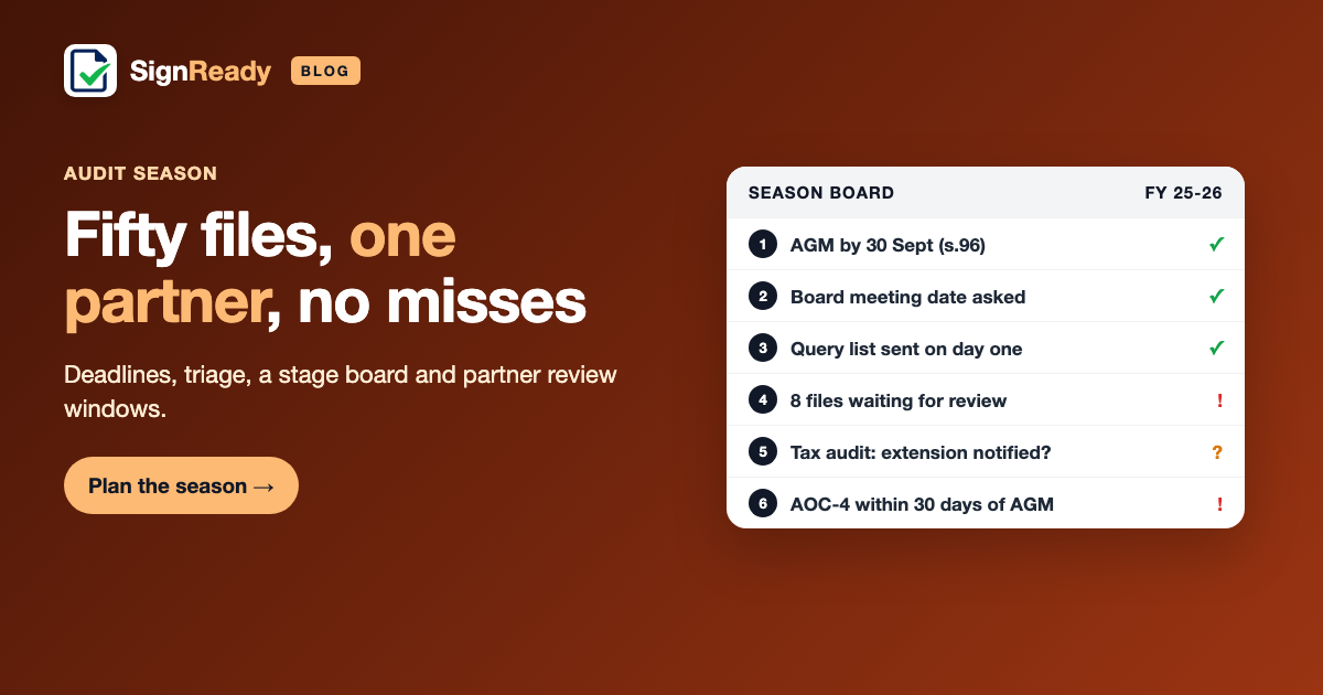 Running audit season — banner