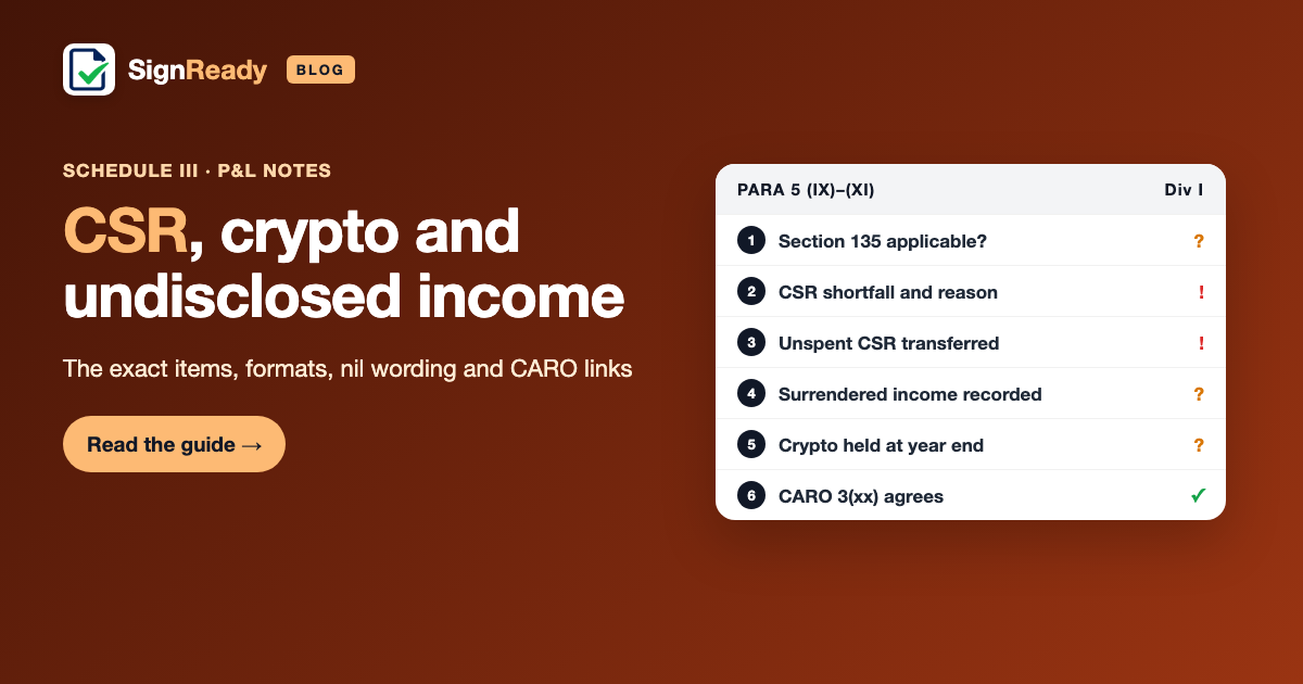 CSR, crypto, undisclosed income — banner