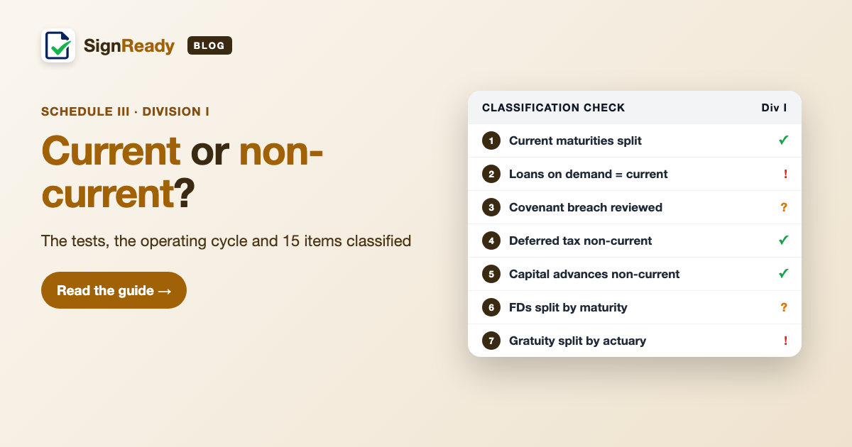Current vs non-current — SignReady guide