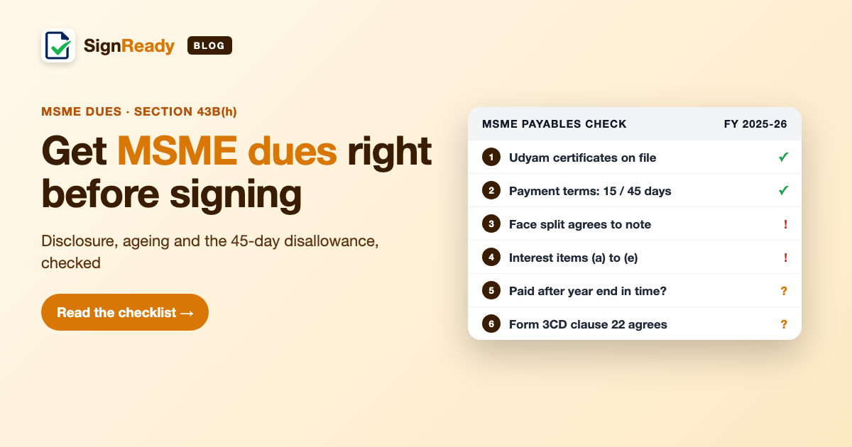 MSME dues and section 43B(h) — banner