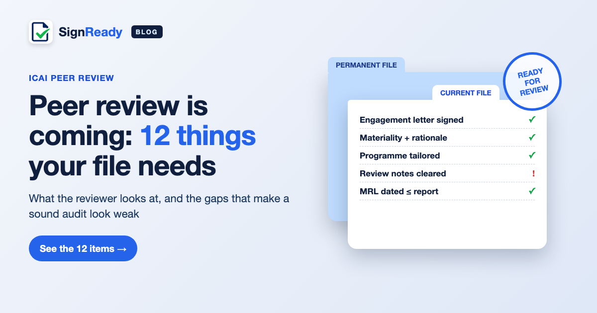 Peer review file checklist — banner