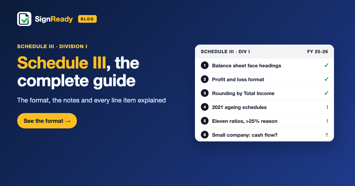 Schedule III: complete guide — SignReady guide