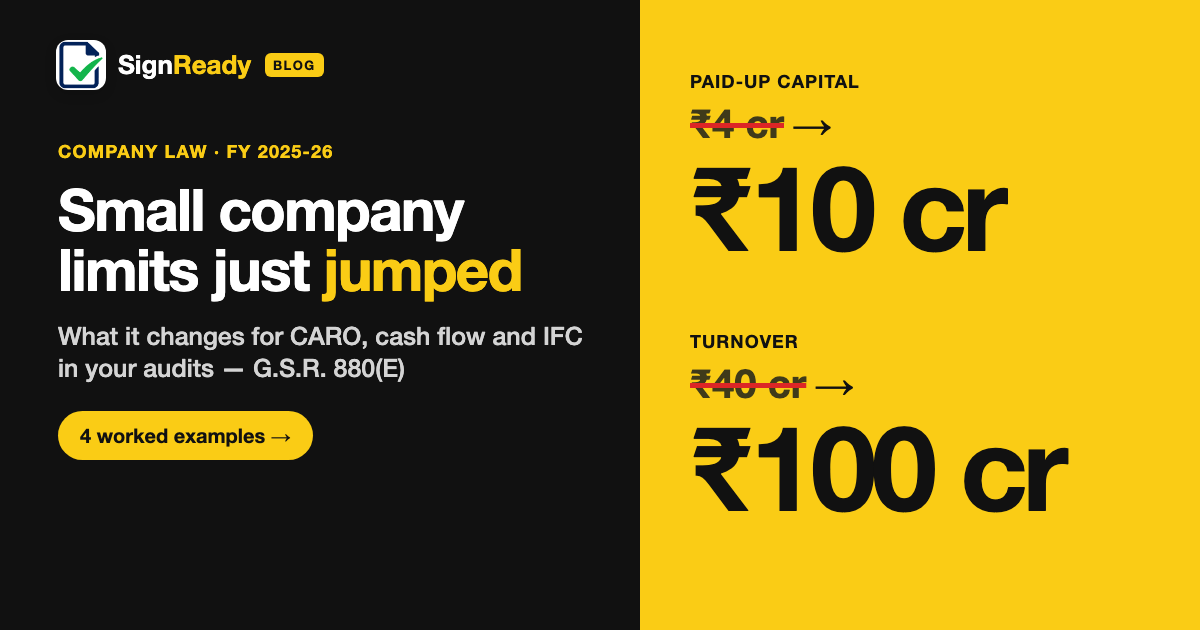 New small company limits — banner